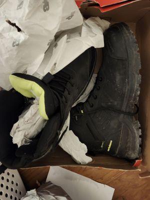 Dirty shoe, not having even been removed from the box.