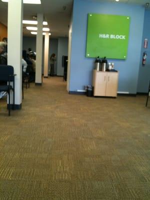 At H and R Block on Third Street.