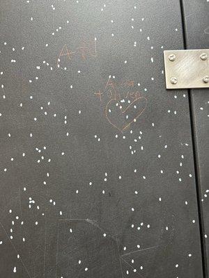 Theres always writings on the stalls, as a middle schooler the bathrooms are NOT big enough only 4 stalls and ones always locked.