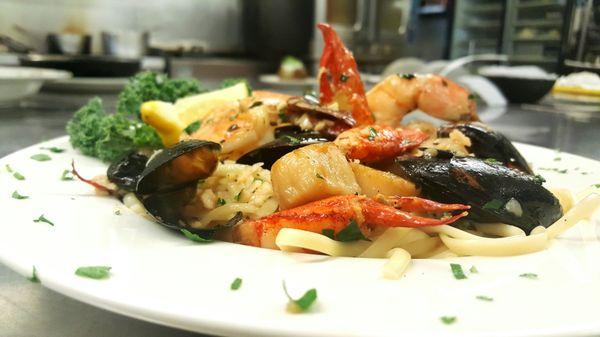 Seafood Scampi. Always FRESH Maine Seafood!
