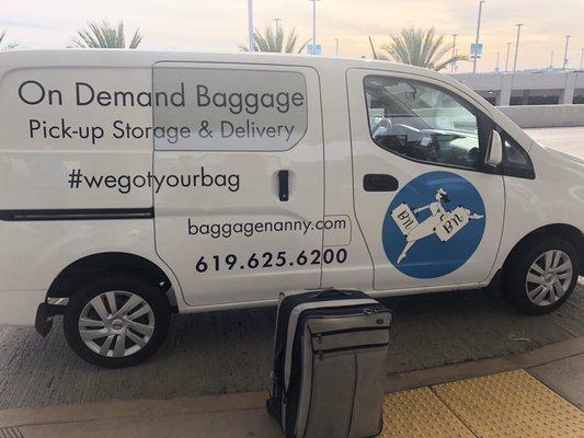 Baggage Nanny delivery van