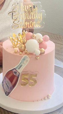 The delicious birthday cake