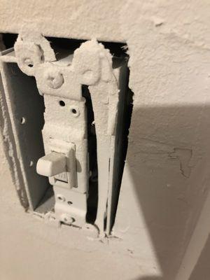 Ruined light switch in every room