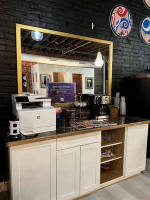 Coffee and printing area
