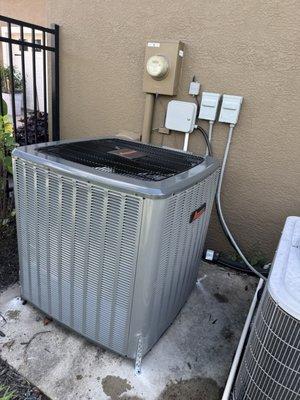 New condenser set, level and anchored. Ready for charge & test. Install pros. 863-206-6054.