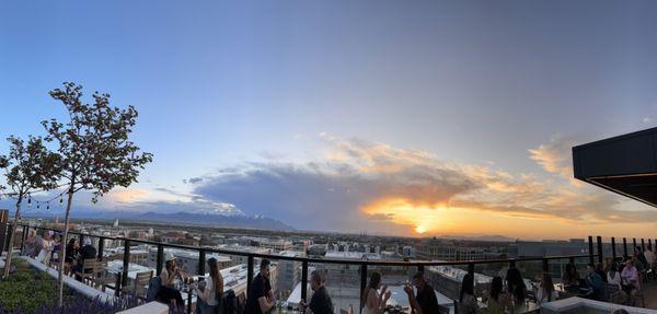 Panoramic rooftop view