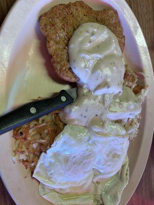 Chicken fried steak! Gravy n hashbrowns were perfect!