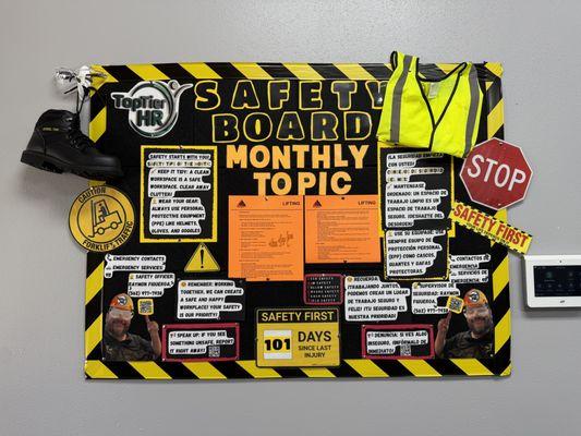 Attention Applicant: We take pride in safety! Come check out this month's exciting topic. Together, let's stay safe and achieve our targets!