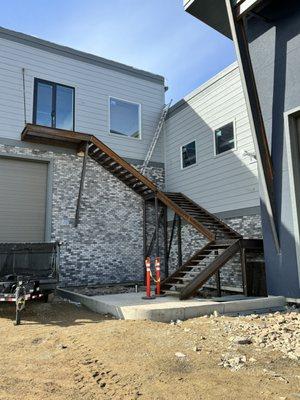 Commercial exterior stairs