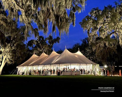 Beautiful Double Pole Stillwater Tent set up at night