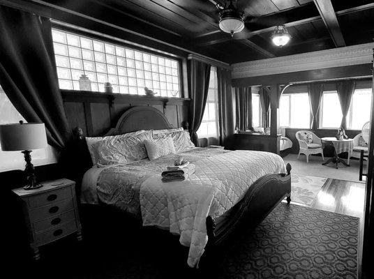 Oceanfront room 1. Black and white filter.