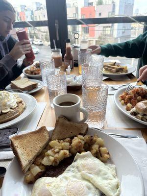 Table full of delicious food.