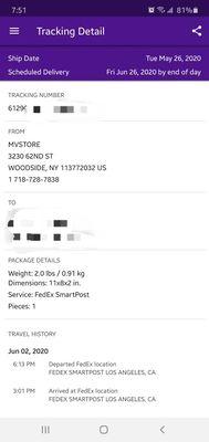 Order tracking