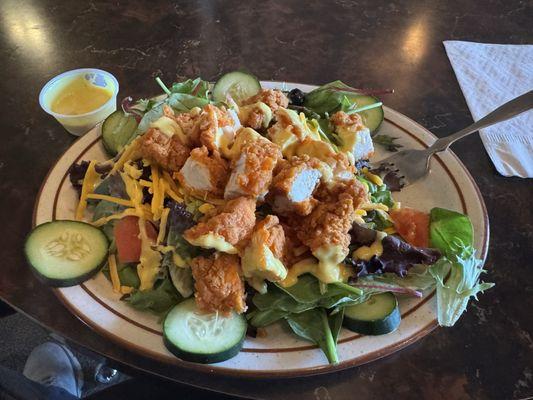 Crispy Chicken Salad ($12). I took a bite or two before the photo.