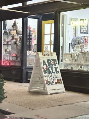 Art walk sign