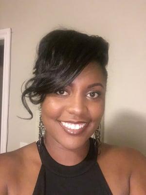 My up 'do for the Christmas party.