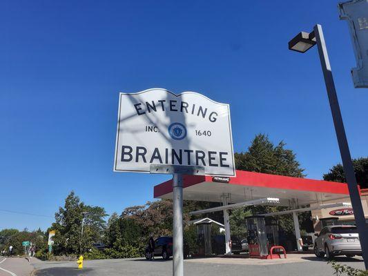 Entering Braintree, MA