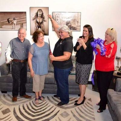 Letty shows her excitement after cutting the ribbon at the Grand Opening! Its officially open for business!