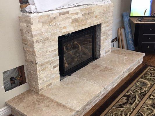 Stone fire place