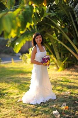 Feeling fabulous in my wedding dress by Mary Adams!