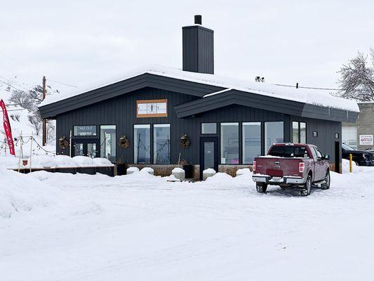 The front of the restaurant