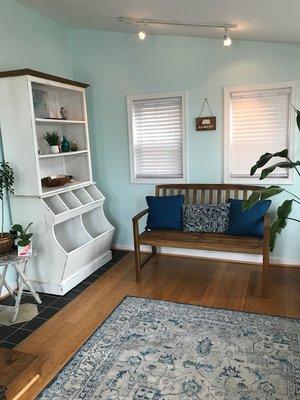 Our relaxing lower waiting area