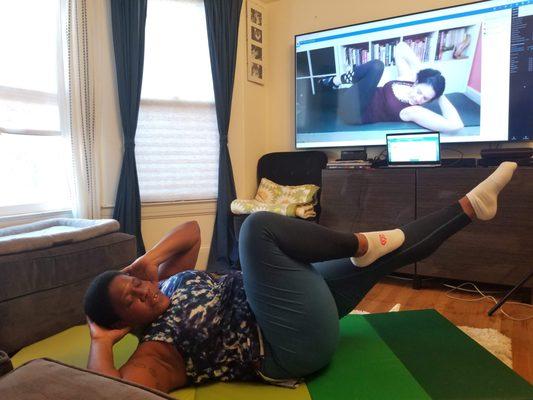 Our online program offer a affordable and personalized training program. At $145 per month you get your own Pilates coach to guide you.