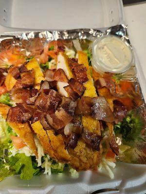 Breaded chicken salad