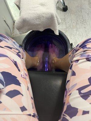 Just started getting warm water