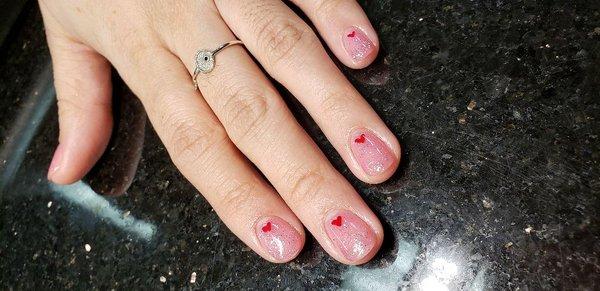 Gel manicure w/nail art