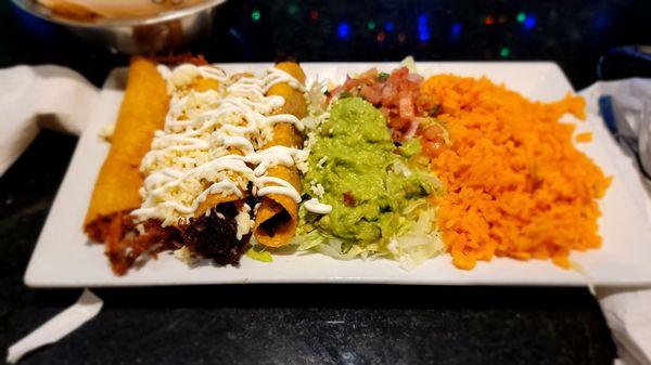 Chicken and Beef Flautas