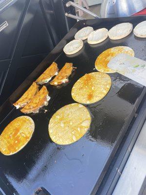 Plenty of room for Quesabirria and sopes ... cleanup is a breeze