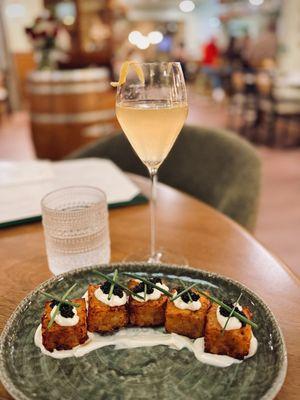 Crowd favorite Caviar Tots. Wife absolutely loved the Dulce 75.