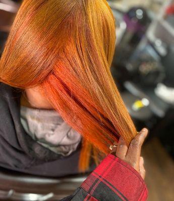 Color and silk press