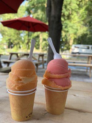 Mango Water Ice Passion Fruit Tart Water Ice Strawberry Lemonade Water Ice
