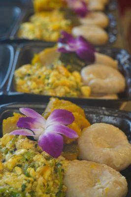Ackee & salfish with cook dumplins