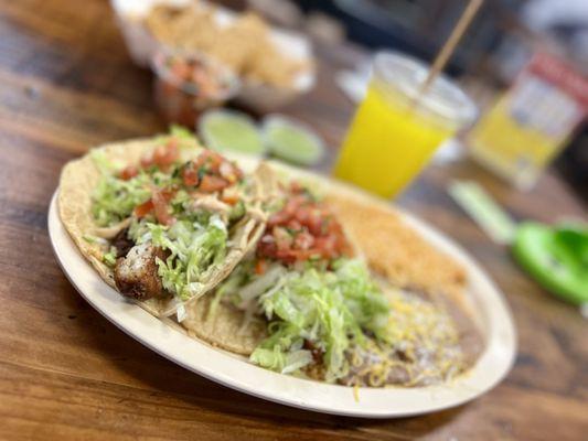 Wednesday special, two fried fish tacos