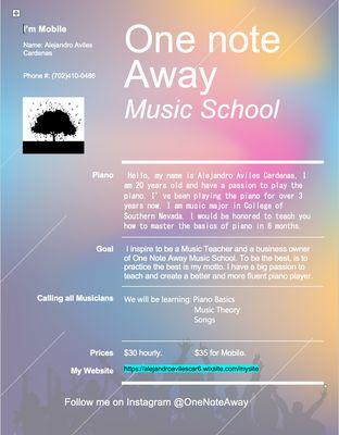 One Note Away Music School