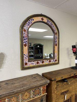 Custom Talavera tile mirror