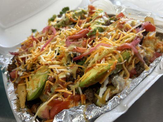 Delicious flavorful Asada Fries!