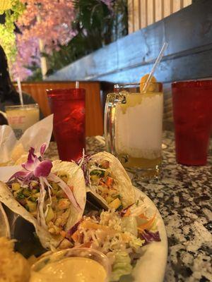 Margarita and Lobster tacos