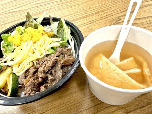 Bulgogi bibimbap & complimentary fish cake soup