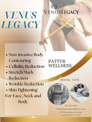 We're now with Venus Legacy, the best Body Contouring and Slin Tighten device