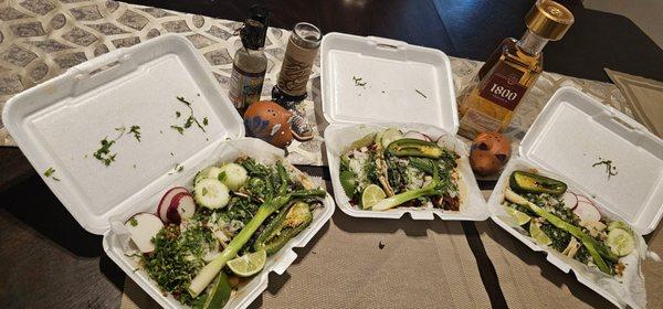 Different kinds of tacos