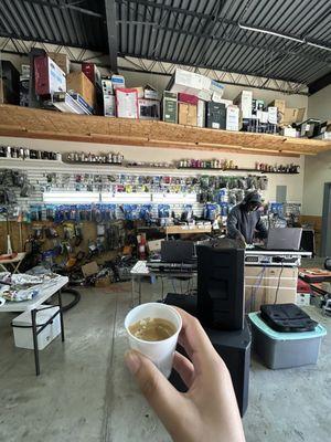 Cuban coffee + DJ (not Mike)