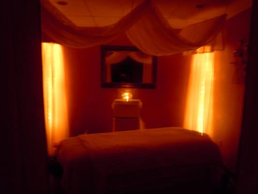The ambiance in our massage treatment room is wonderful!
