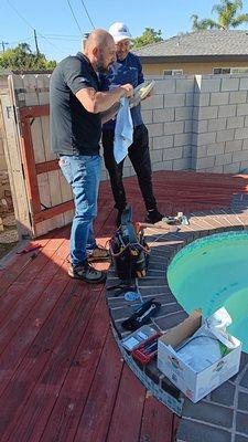 Jack checking things over to ensure Zahan did a great job. Great Teamwork with these 2!