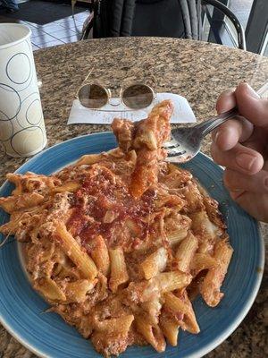 Awesome Baked Ziti with meat sauce