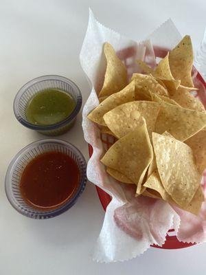 Chips and salsa before the meal