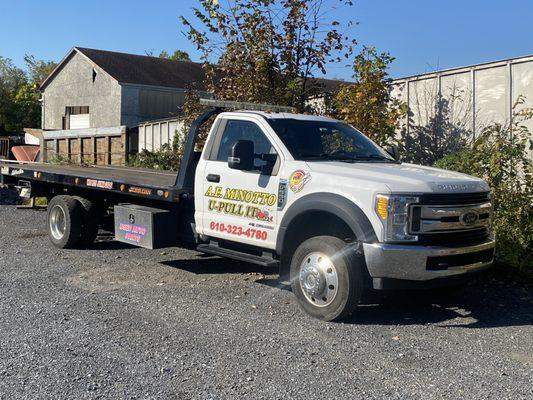 Our tow truck, We Buy Junk Cars and will Pick them up with this